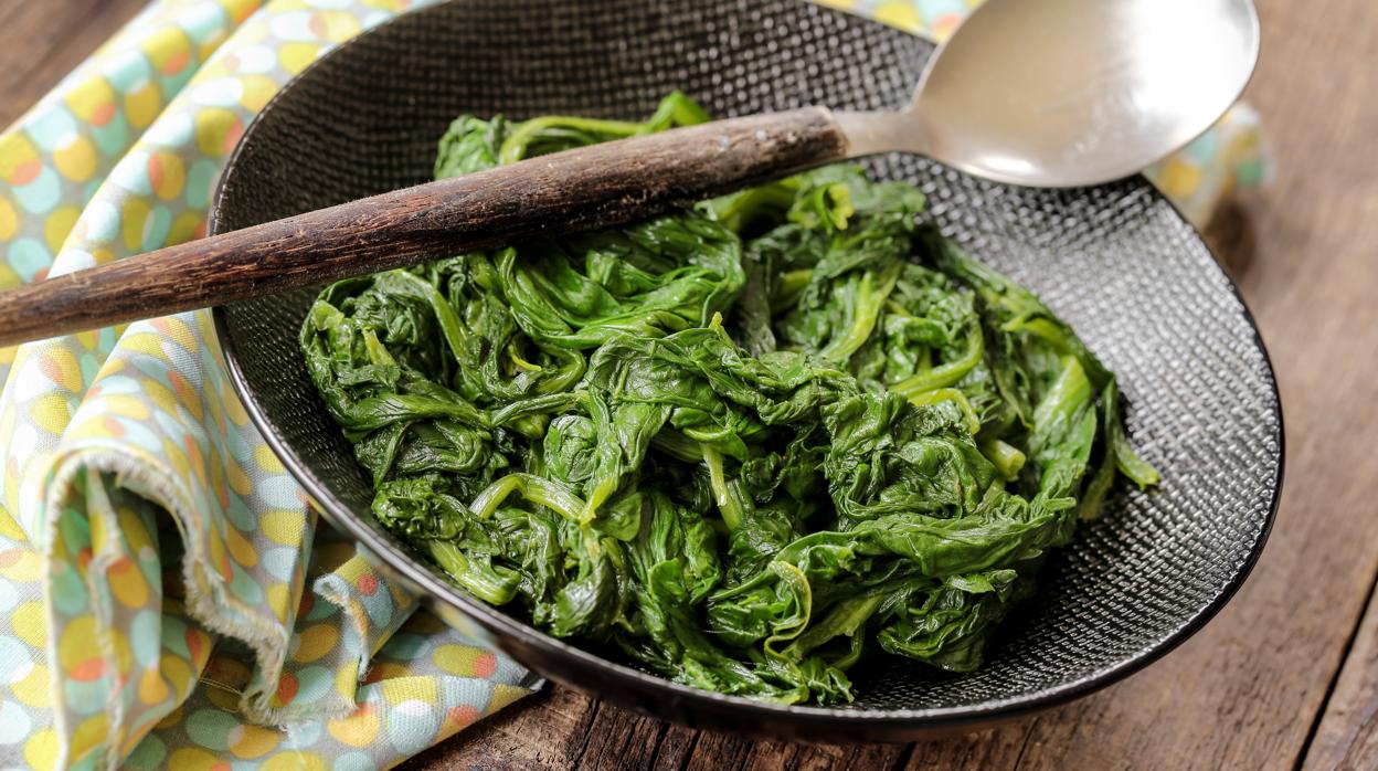 espinacas cocidas