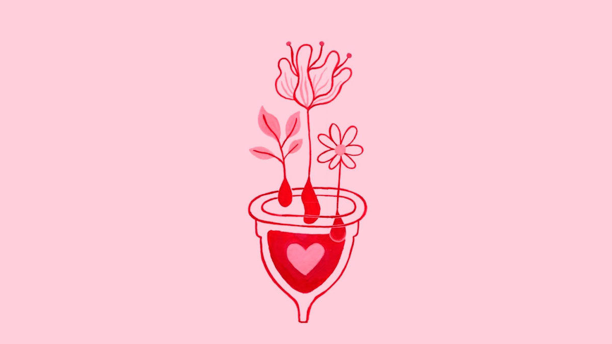ilustración copa menstrual