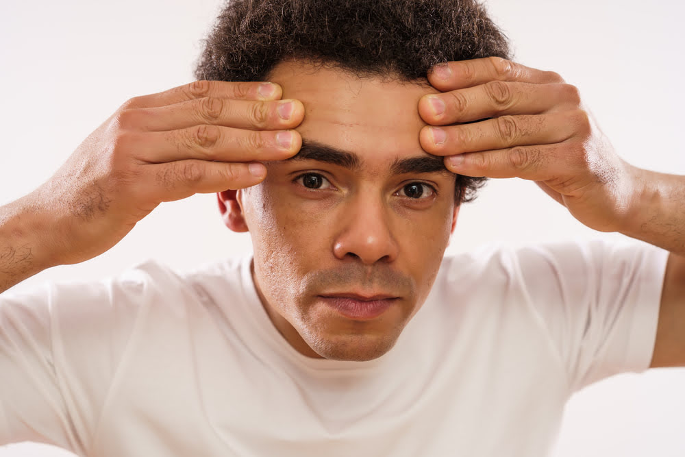 Arrugas en un hombre