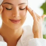 Mujer con rutina facial