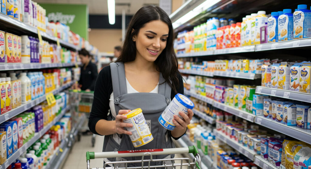 Mujer comprando formula