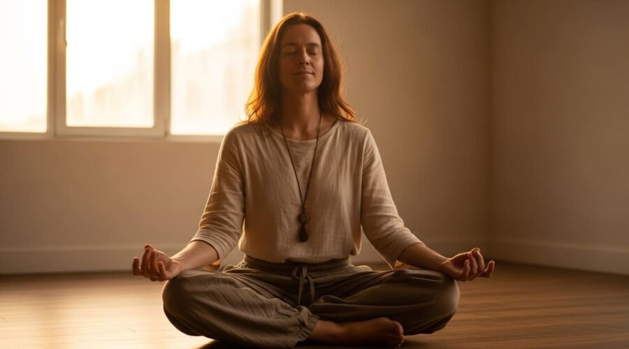 Persona meditando