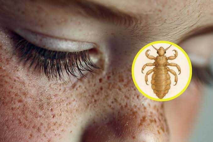 muestra de un piojo en niños